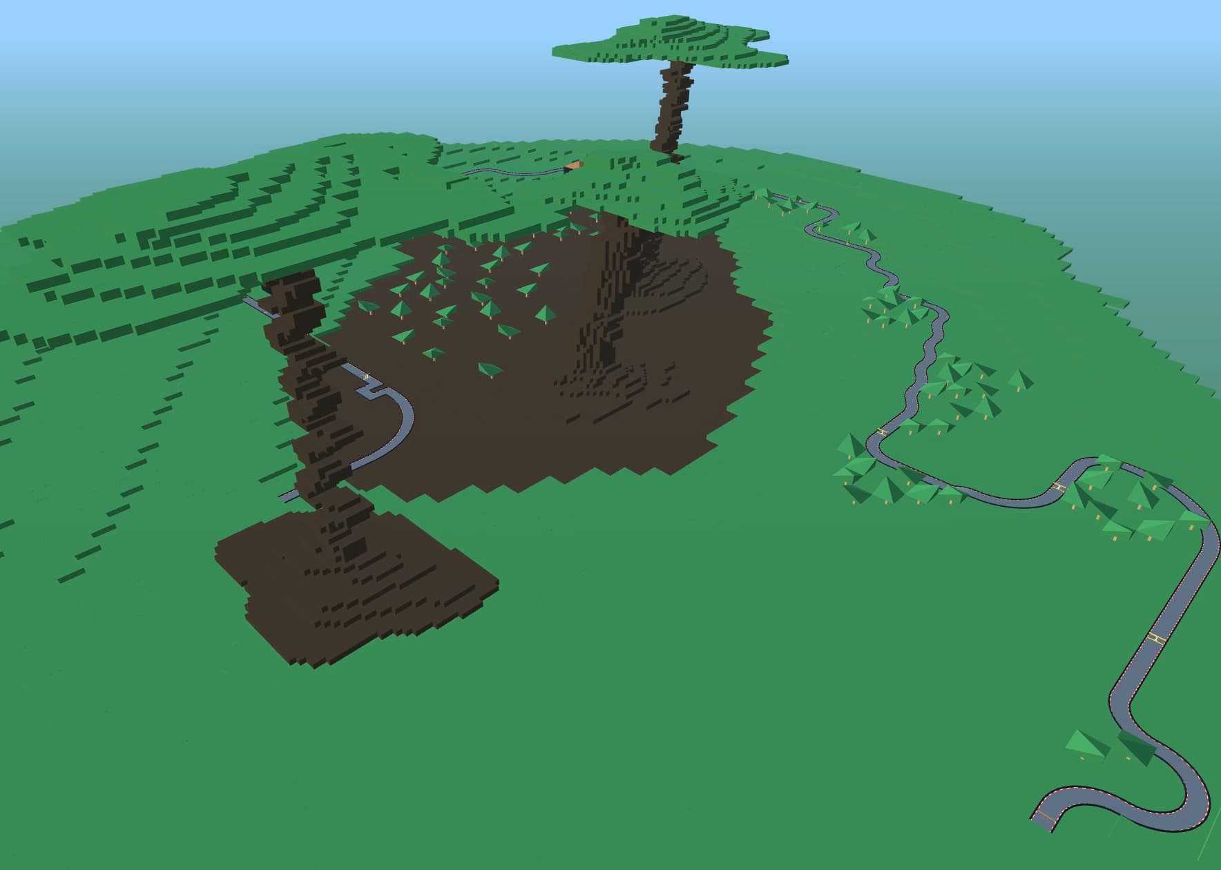 Grass Spiral - Technical custom racing track