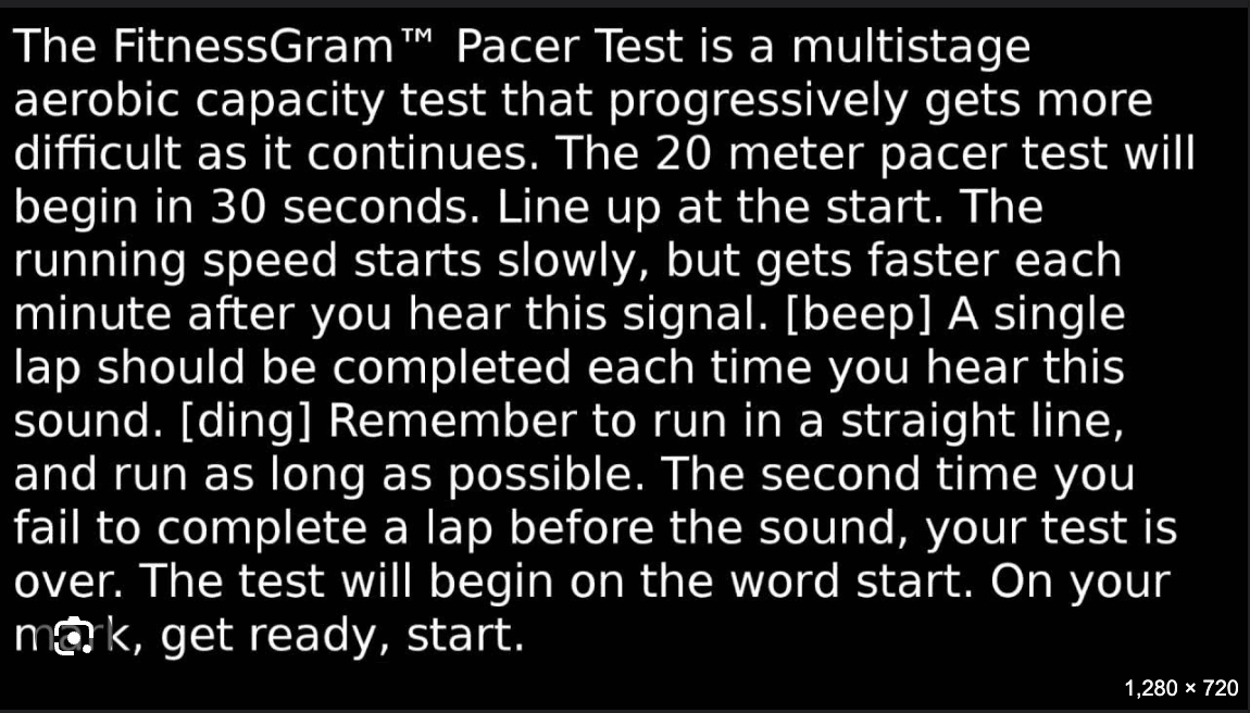 The Fitness Gram™ Pacer Test - Full Speed, Kacky Tracks, Practice Tracks custom racing track